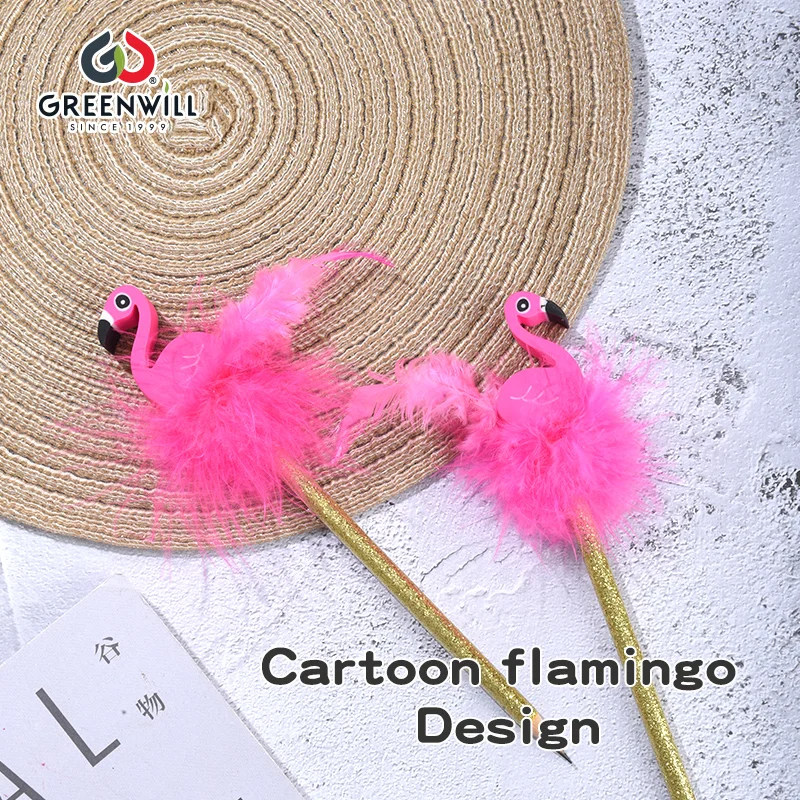 Flamingo Topper Glitter Pencil Eraser