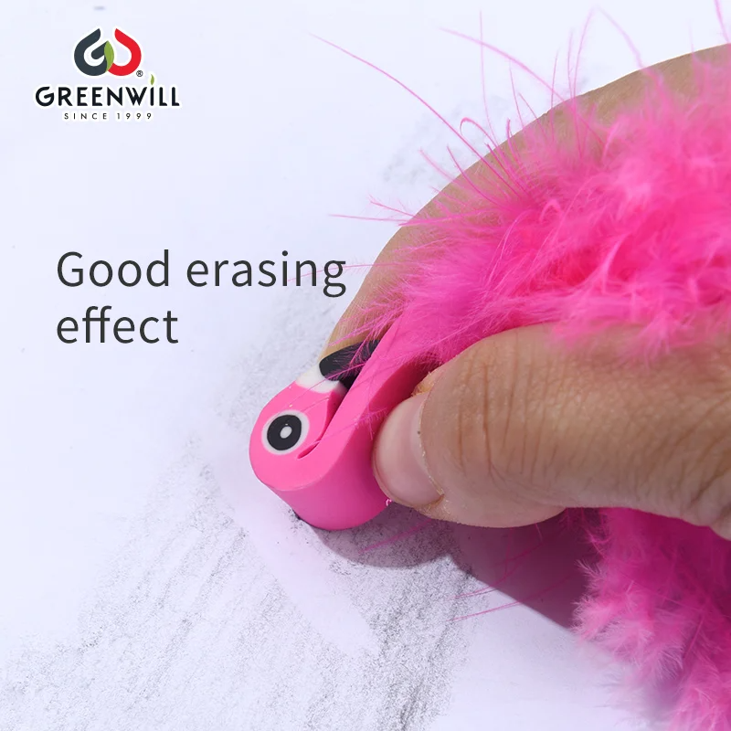 Flamingo Topper Glitter Pencil Eraser