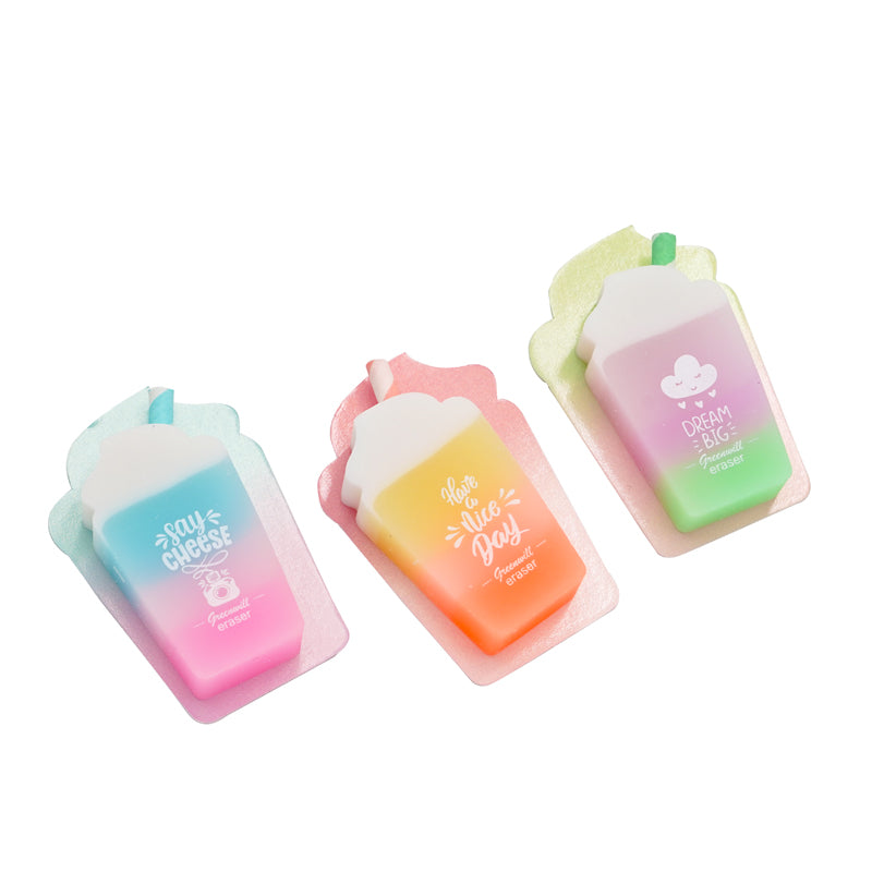 Sloong Milk Tea Cup Shaped Cute Erasers 18 Pack Bulk