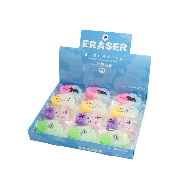 Sloong Cute Cloud-Shaped Erasers for Kids 24 Pack Bulk